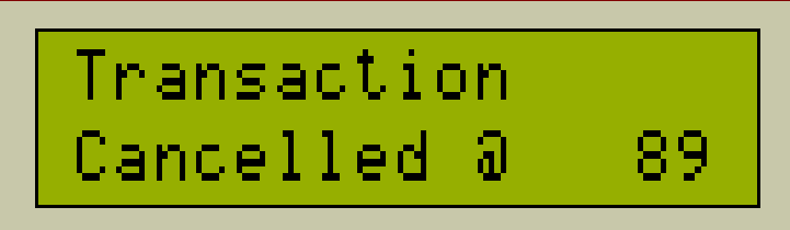 Transaction cancelled at 120
