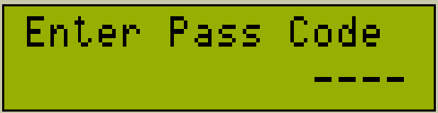 Enter Pass Code